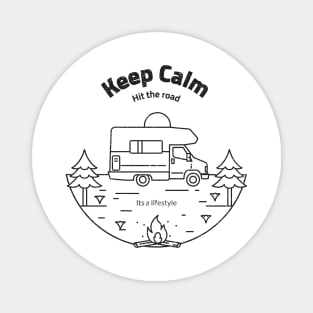 Keep Calm and Hit the Road Magnet